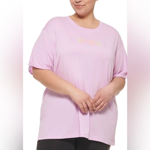 DKNYC Tops - Dkny Sport Plus Size Ombre Logo T-Shirt Lilac-NWT